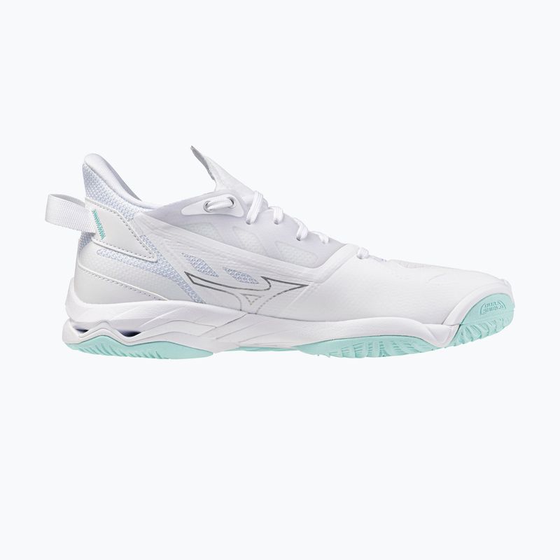 Încălțăminte de handbal pentru femei Mizuno Wave Mirage 5 white/blue tint 2