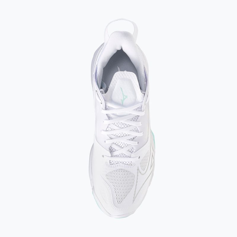Încălțăminte de handbal pentru femei Mizuno Wave Mirage 5 white/blue tint 5