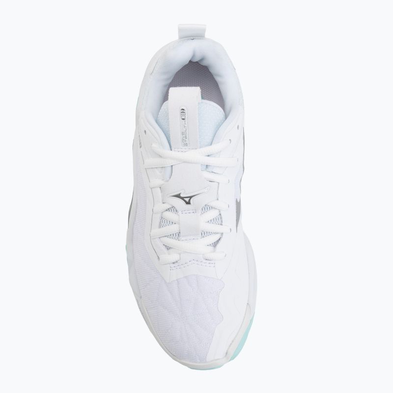 Încălțăminte de handbal pentru femei Mizuno Wave Stealth Neo 2 white/blue tint 5