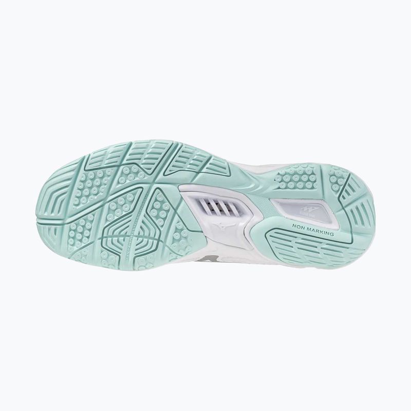 Încălțăminte de handbal pentru femei Mizuno Wave Stealth 6 white/blue tint 11
