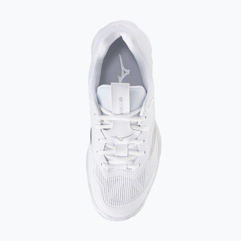 Încălțăminte de handbal pentru femei Mizuno Wave Stealth 6 white/blue tint 12