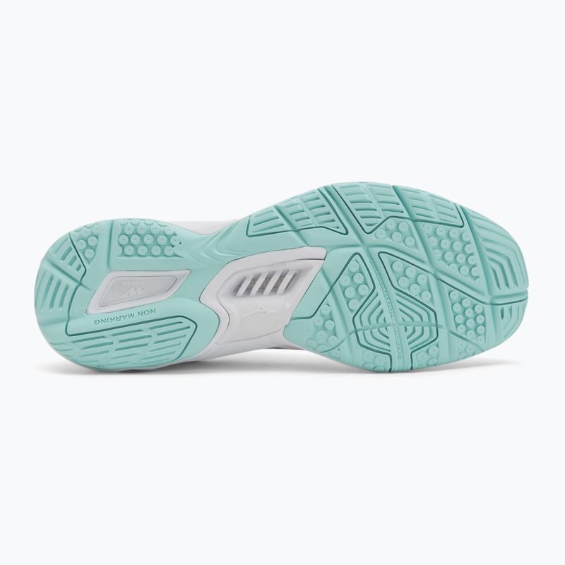 Încălțăminte de handbal pentru femei Mizuno Wave Stealth 6 white/blue tint 4