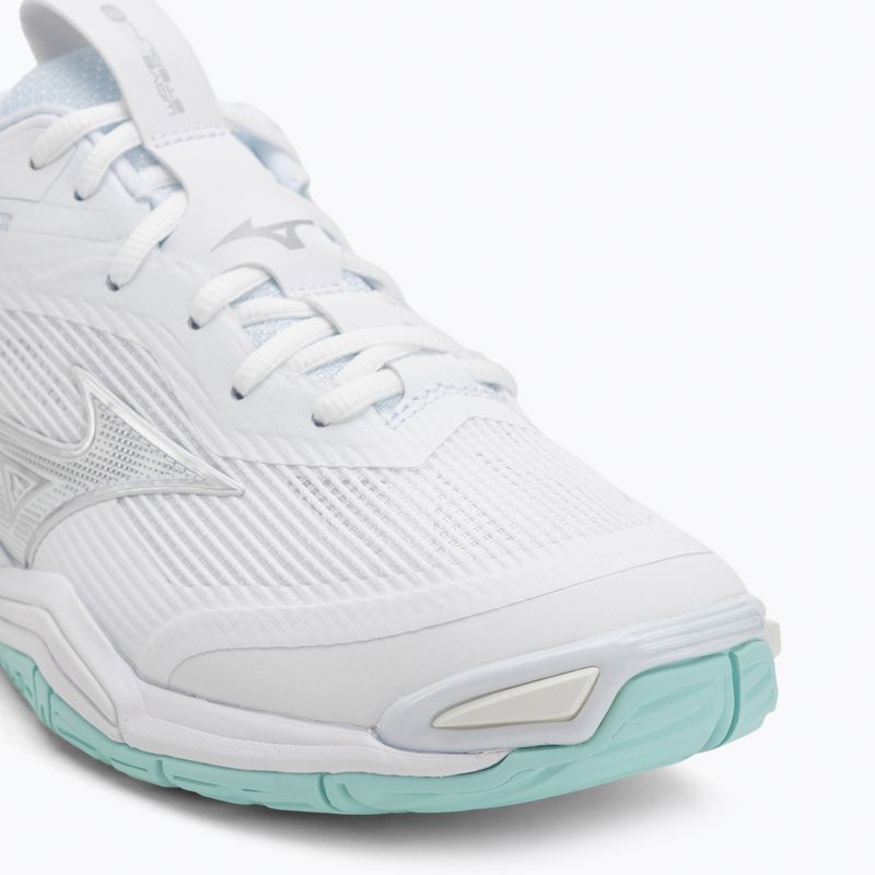 Încălțăminte de handbal pentru femei Mizuno Wave Stealth 6 white/blue tint 7
