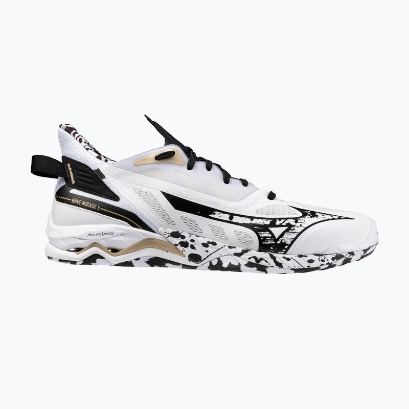 Încălțăminte de handbal Mizuno Wave Mirage 5 white/black/ge gold