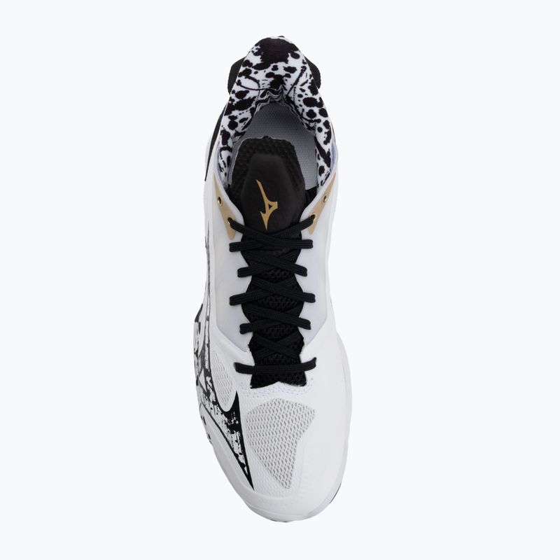 Încălțăminte de handbal Mizuno Wave Mirage 5 white/black/ge gold 5