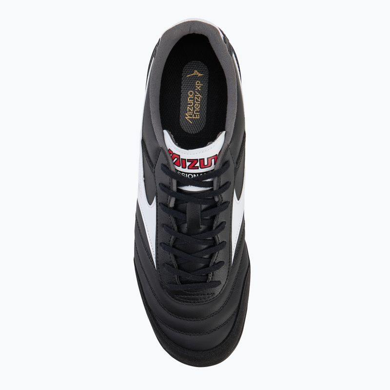 Încălțăminte de fotbal pentru bărbați Mizuno Morelia Sala Elite TF black/white/chinese red 5