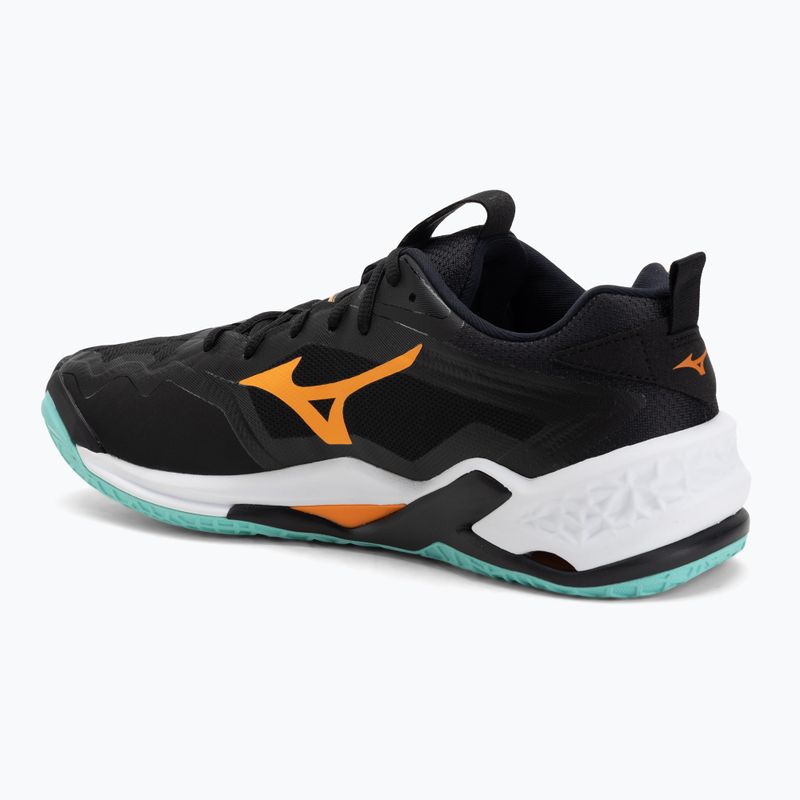 Încălțăminte de handbal Mizuno Wave Stealth Neo 2 black/tangelo/ice green 3