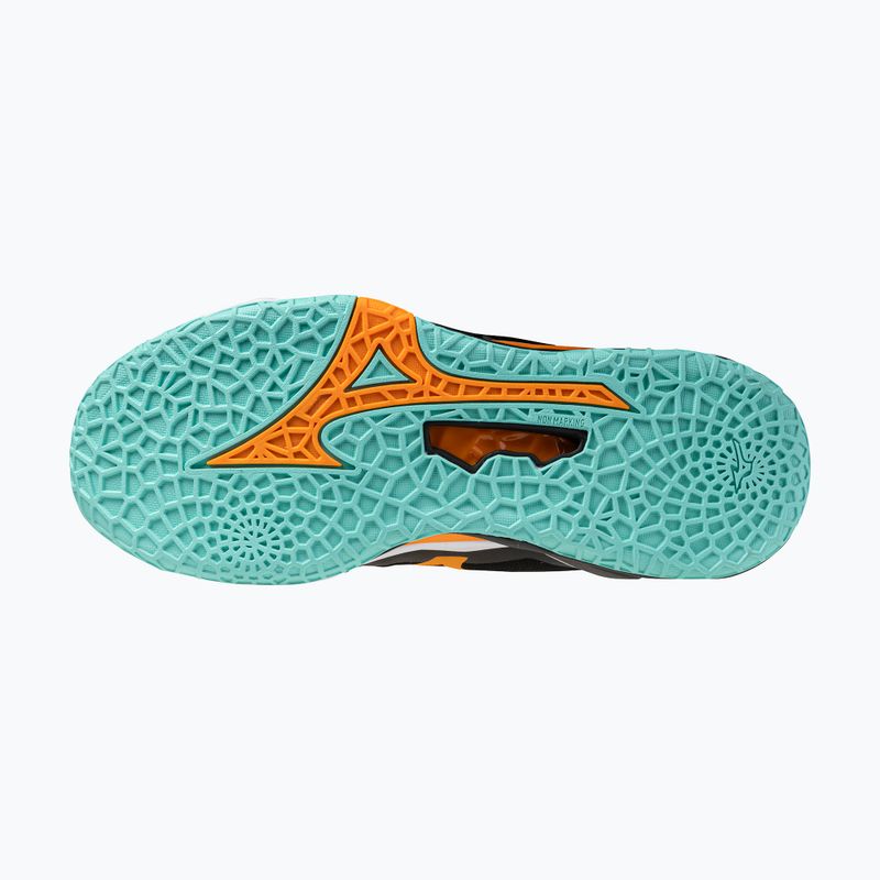 Încălțăminte de handbal Mizuno Wave Stealth Neo 2 black/tangelo/ice green 4