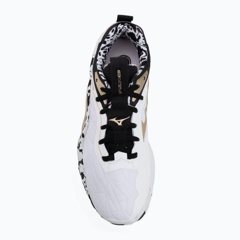 Încălțăminte de handbal Mizuno Wave Stealth Neo 2 white/black/ge gold 5