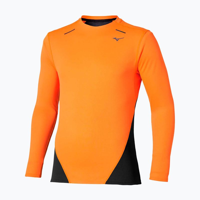 Longsleeve de alergare pentru bărbați Mizuno Tech Thermal Charge tangelo 3