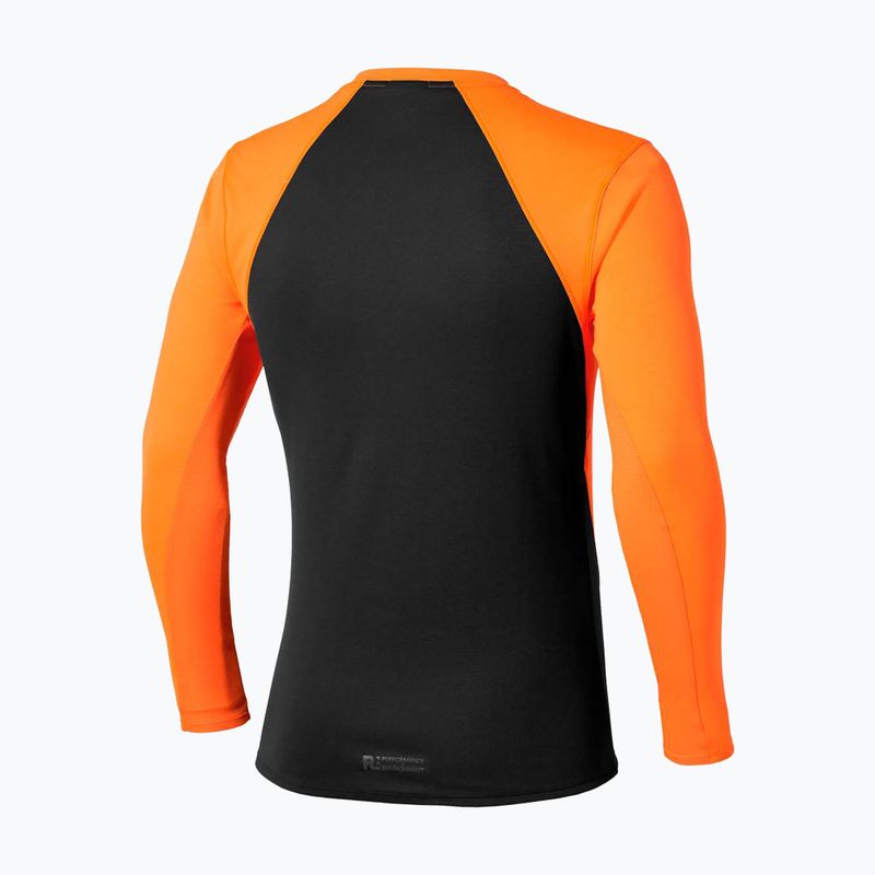 Longsleeve de alergare pentru bărbați Mizuno Tech Thermal Charge tangelo 4