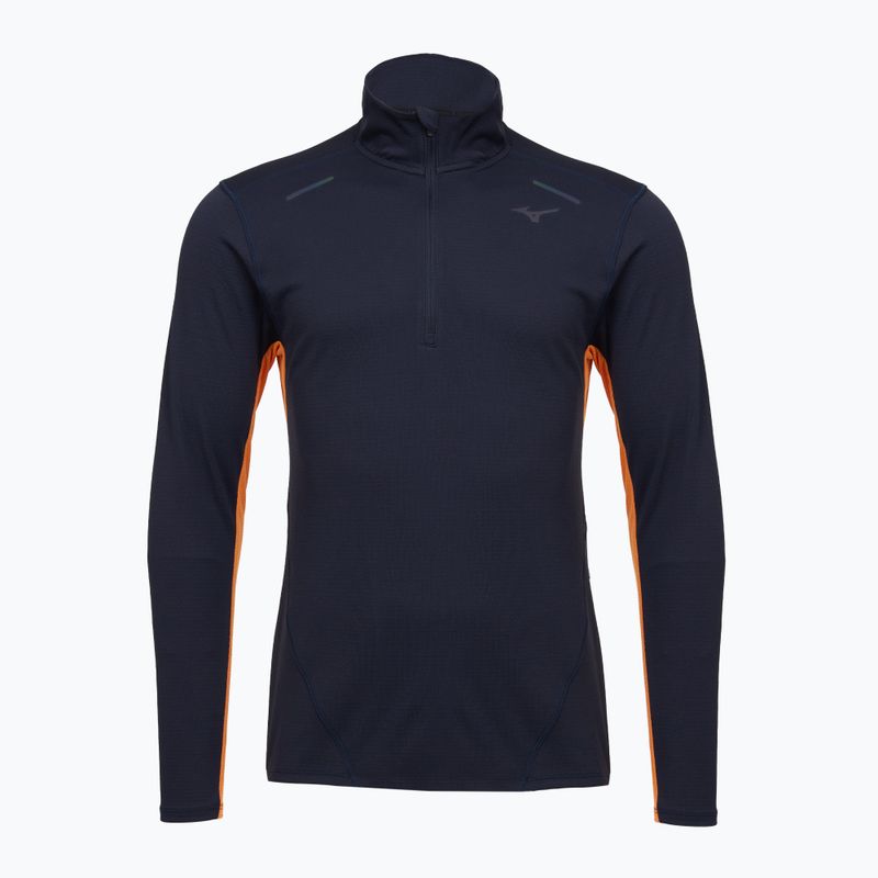 Longsleeve de alergare pentru bărbați Mizuno Tech Thermal Charge Half Zip baritone blue