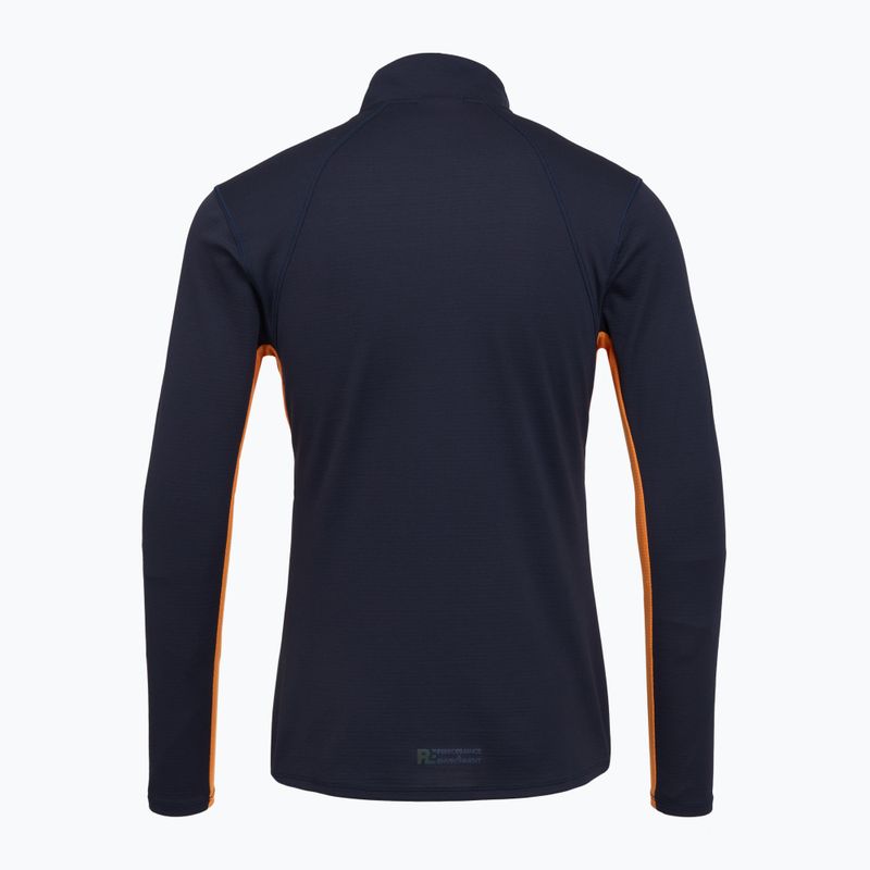 Longsleeve de alergare pentru bărbați Mizuno Tech Thermal Charge Half Zip baritone blue 2