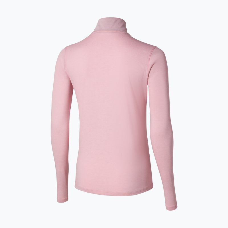 Bluză de alergare pentru femei Mizuno Core Impulse Half Zip Tee bleached mauve 2