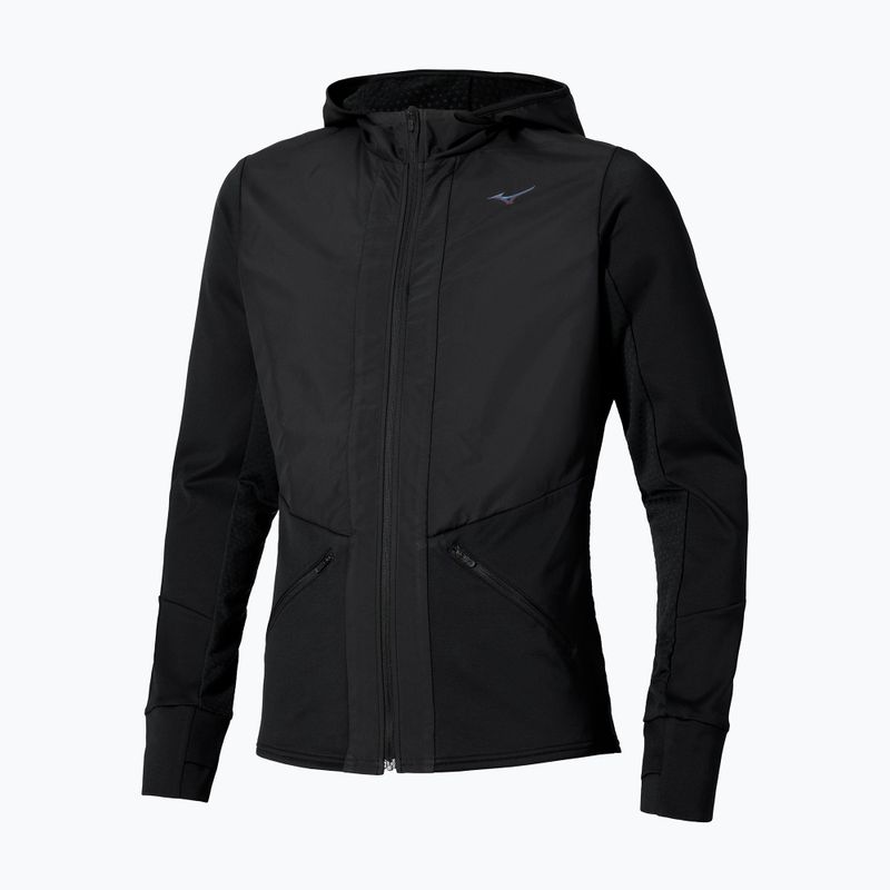 Geacă de alergare pentru bărbați Mizuno Warmalite Hybrid Full Zip Hooded black