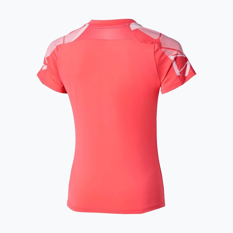 Tricou de tenis pentru femei Mizuno Daybreakers Printed calypso coral 2