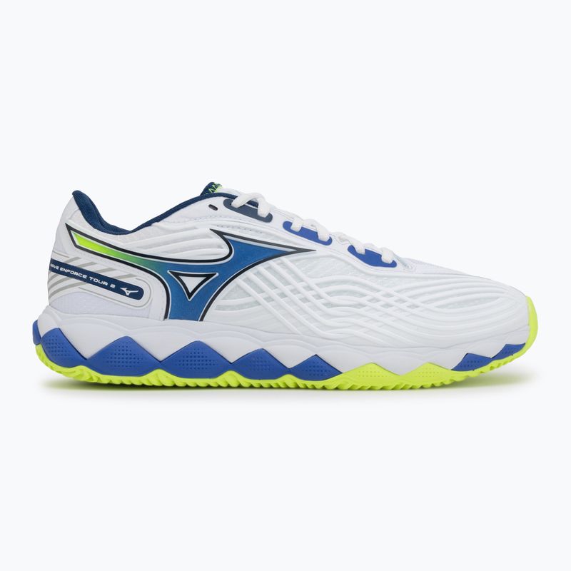 Încălțăminte de tenis Mizuno Wave Enforce Tour 2 CC white/dazzling blue/lightning 2