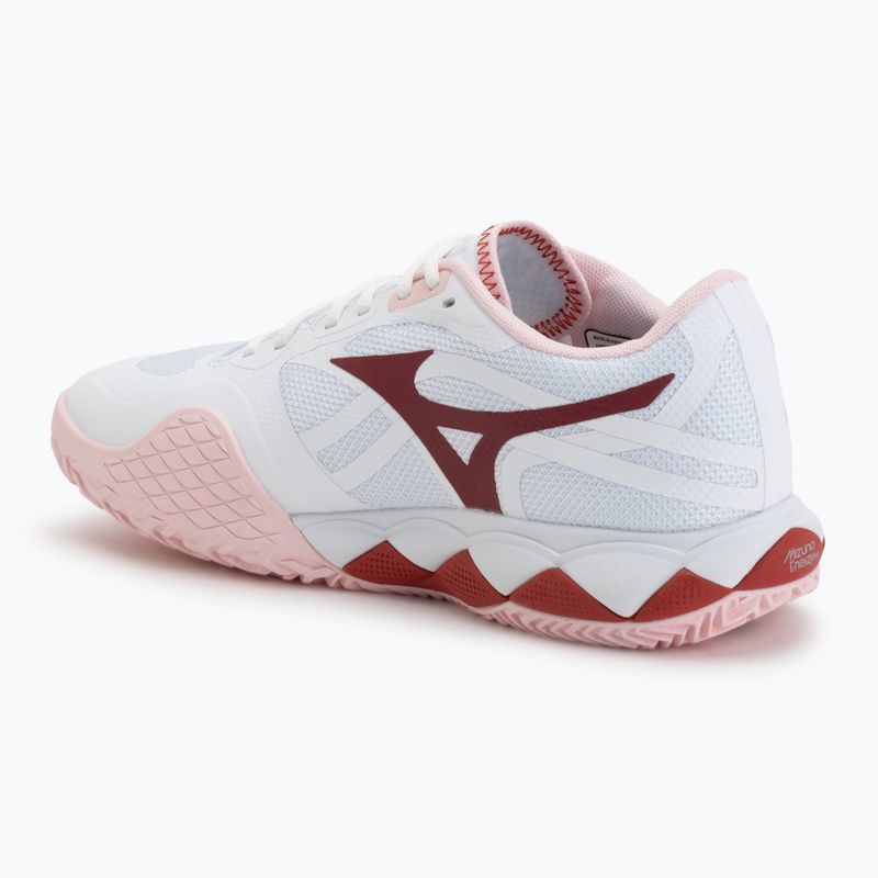 Încălțăminte de tenis pentru femei Mizuno Wave Enforce Tour 2 CC white/pinkesque/barbados/cherry 3