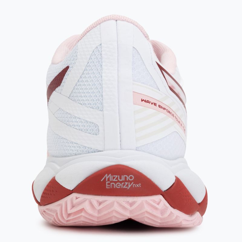 Încălțăminte de tenis pentru femei Mizuno Wave Enforce Tour 2 CC white/pinkesque/barbados/cherry 6