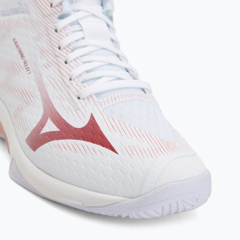 Încălțăminte de volei pentru femei Mizuno Lightning Select Mid white/rose elegance/lava falls 7