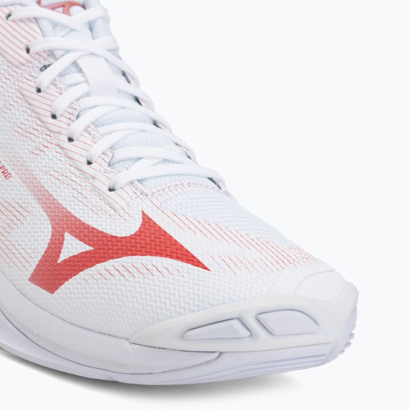 Încălțăminte de volei pentru femei Mizuno Wave Lightning Pro Mid white/rose elegance/lava falls 7