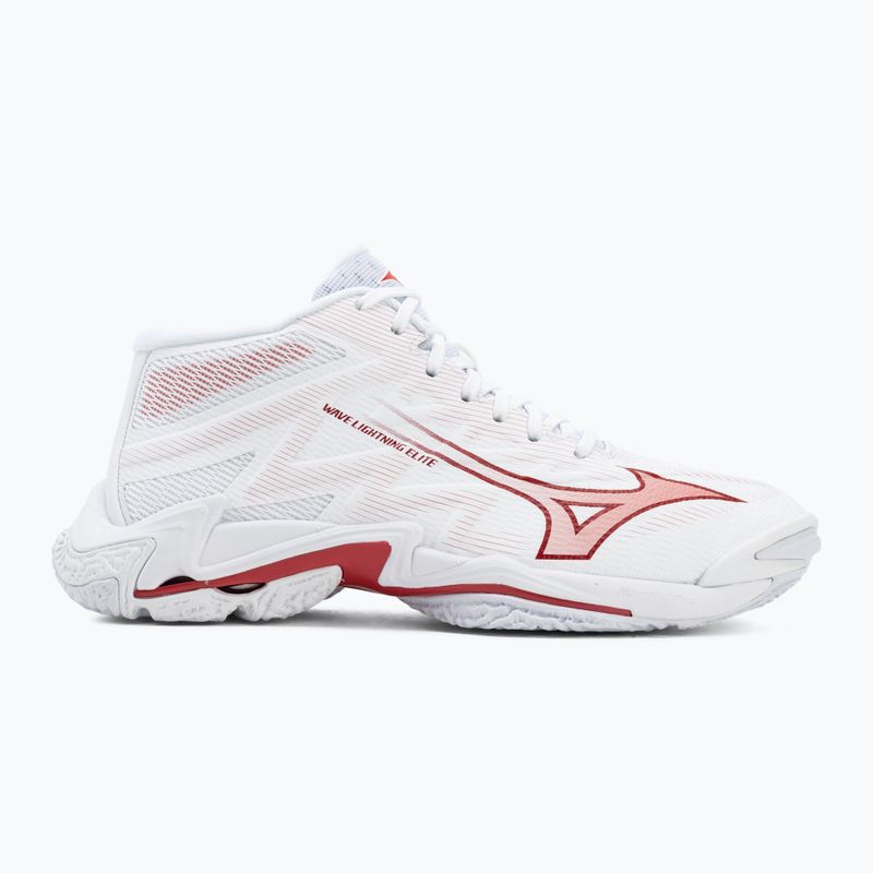 Încălțăminte de volei pentru femei Mizuno Wave Lightning Elite Mid white/rose elegance/lava falls 2