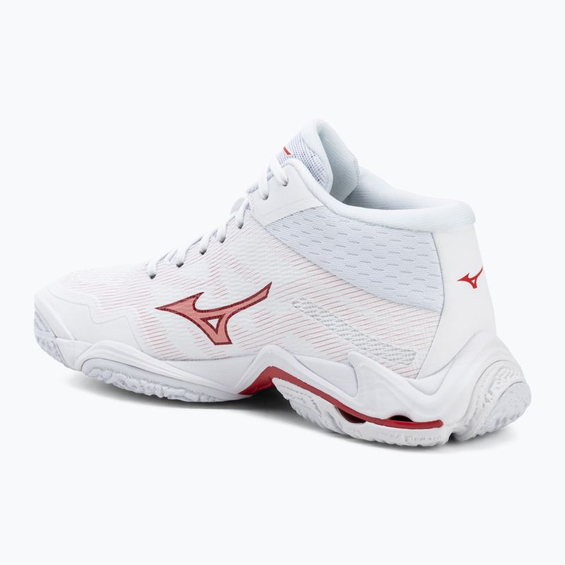 Încălțăminte de volei pentru femei Mizuno Wave Lightning Elite Mid white/rose elegance/lava falls 3