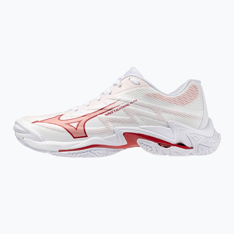 Încălțăminte de volei pentru femei Mizuno Wave Lightning Elite white/rose elegance/lava falls 8