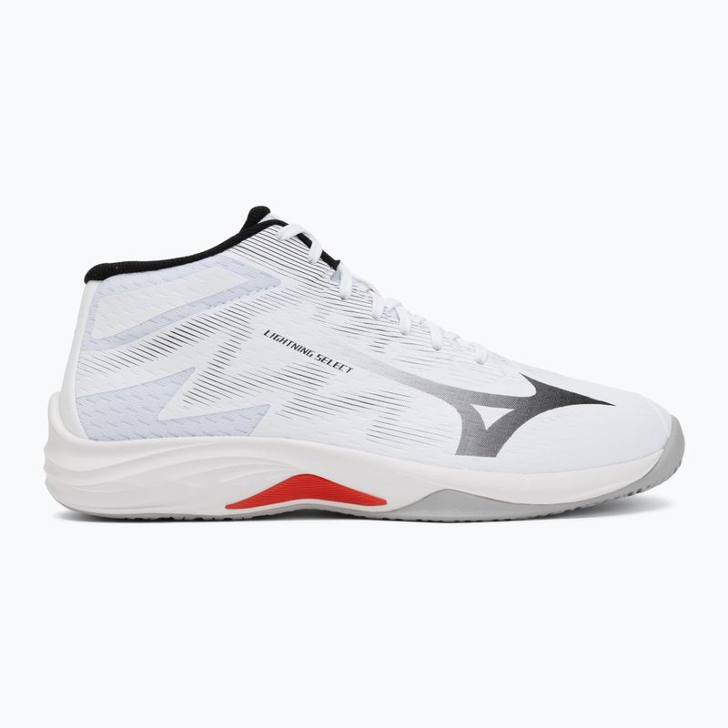 Încălțăminte de volei Mizuno Lightning Select Mid white/black/fiery red 2