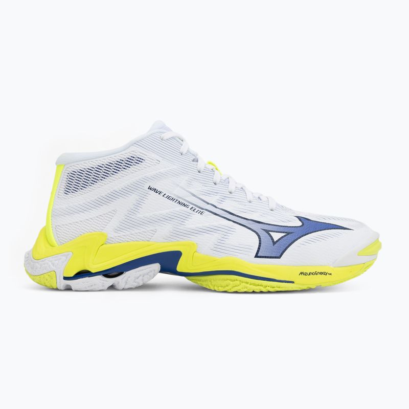 Încălțăminte de volei Mizuno Wave Lightning Elite Mid white/lighting yellow/dazzling blue 2
