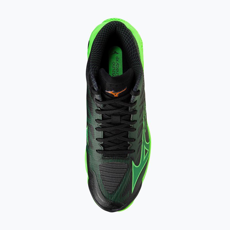 Încălțăminte de volei Mizuno Wave Lightning Elite Mid black/glowing apple/mandarin orange 5