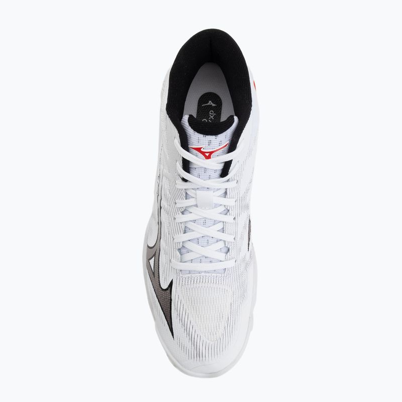 Încălțăminte de volei Mizuno Wave Lightning Elite Mid white/black/fiery red 5