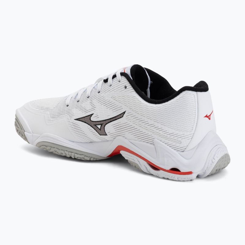 Încălțăminte de volei Mizuno Wave Lightning Elite white/black/fiery red 3
