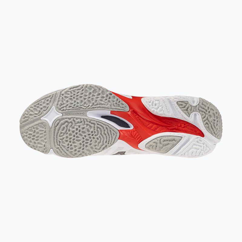 Încălțăminte de volei Mizuno Wave Lightning Elite white/black/fiery red 4