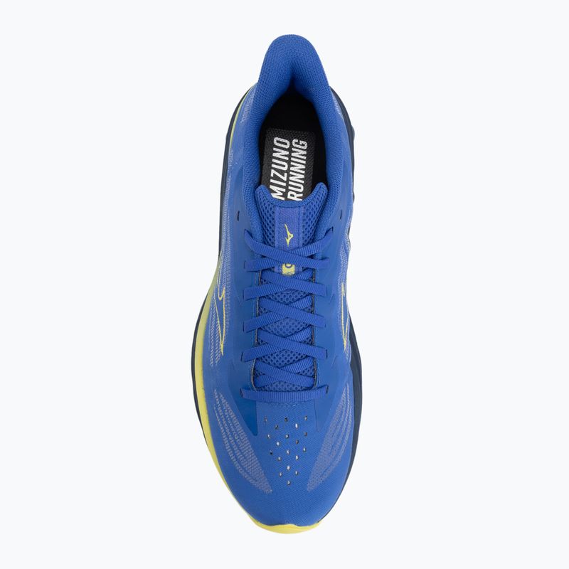 Încălțăminte de alergare pentru bărbați Mizuno Wave Skyrise 7 dazzling blue/fortune yellow/estate blue 5