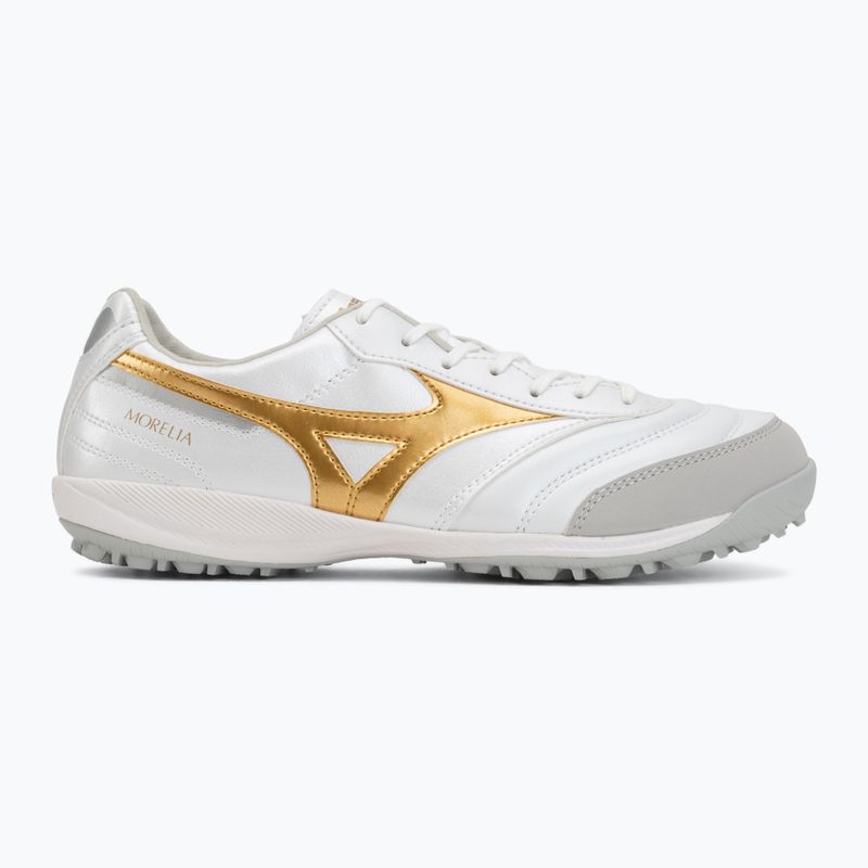 Încălțăminte de fotbal Mizuno Morelia Sala Pro TF white/football gold/galaxy silver 2