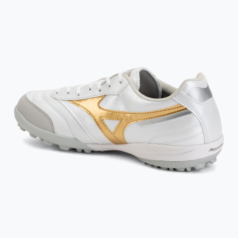 Încălțăminte de fotbal Mizuno Morelia Sala Pro TF white/football gold/galaxy silver 3