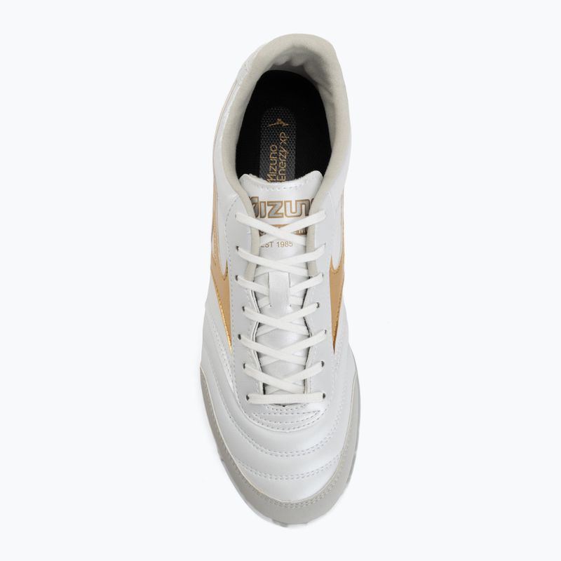 Încălțăminte de fotbal Mizuno Morelia Sala Pro TF white/football gold/galaxy silver 5