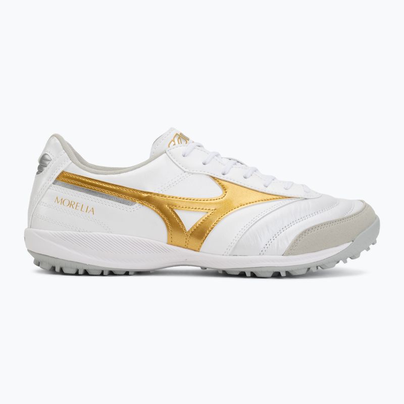 Încălțăminte de fotbal Mizuno Morelia Sala Elite TF white/football gold/galaxy silver 2