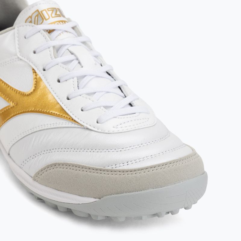 Încălțăminte de fotbal Mizuno Morelia Sala Elite TF white/football gold/galaxy silver 7