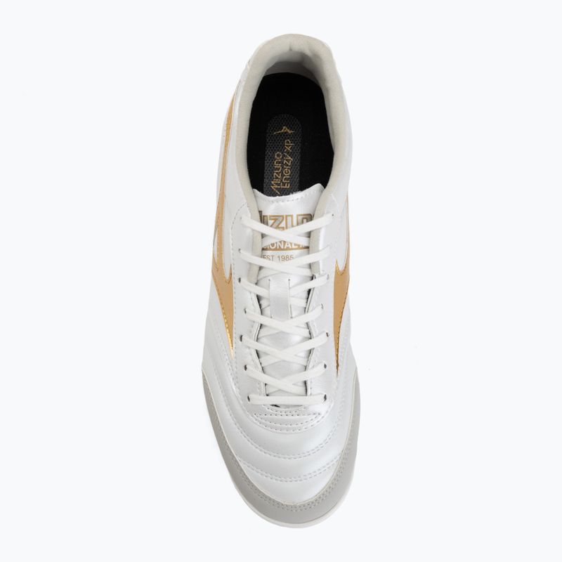 Încălțăminte de fotbal Mizuno Morelia Sala Pro IN white/football gold/galaxy sil 5