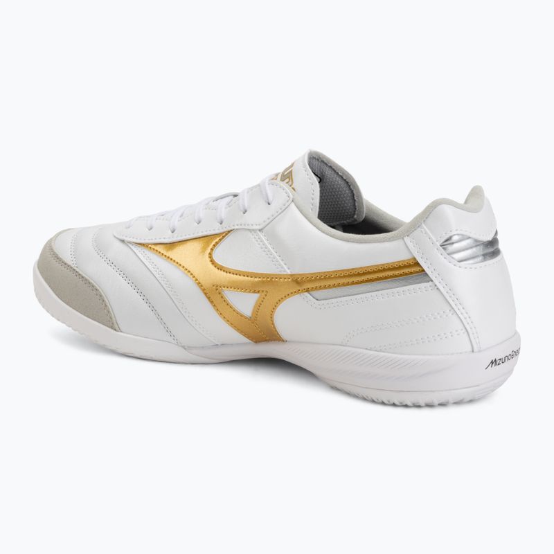 Încălțăminte de fotbal Mizuno Morelia Sala Elite IN white/football gold/galaxy sil 3