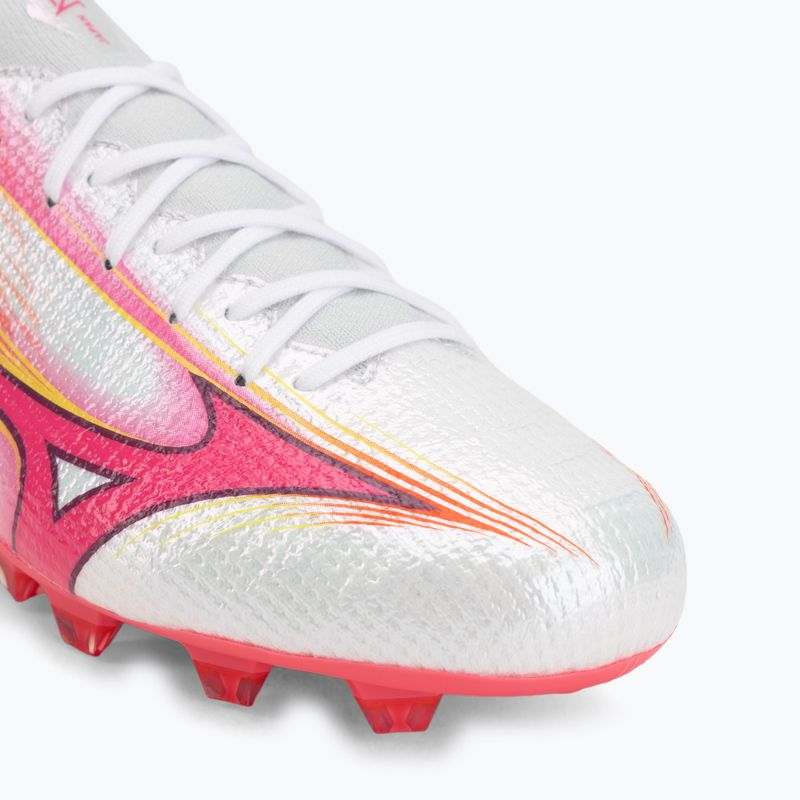 Încălțăminte de fotbal Mizuno Alpha III Japan FG white/fuchsia purple 7