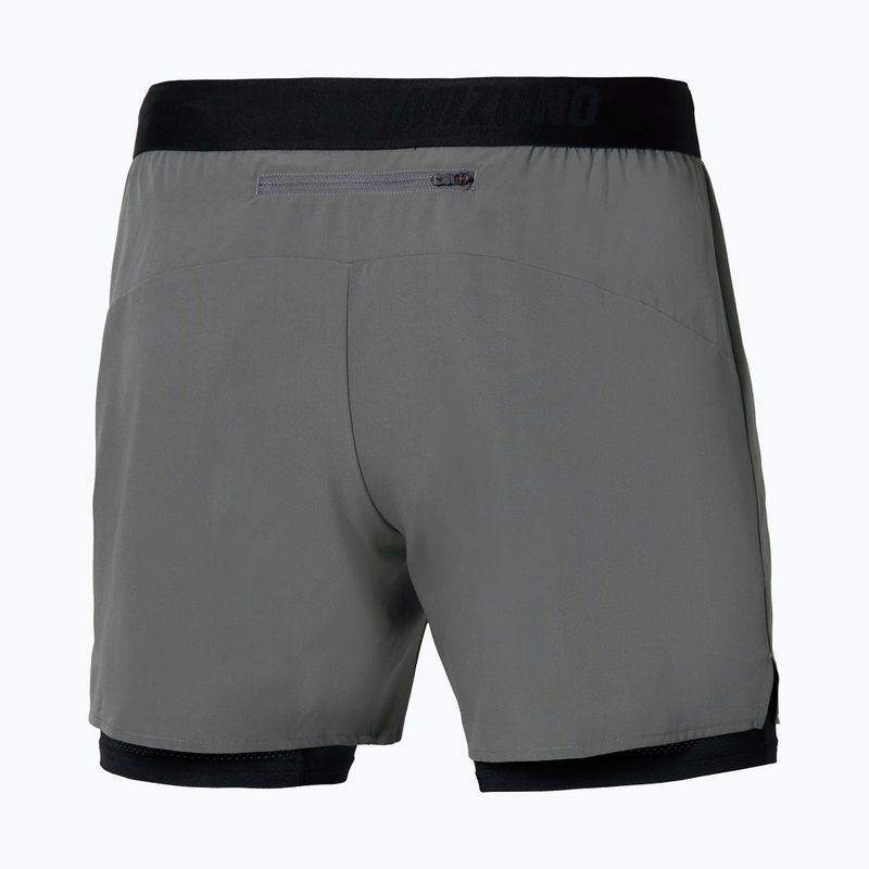 Pantaloni scurți de alergare pentru bărbați Mizuno Core 5.5 Inches 2in1 lava smoke 3