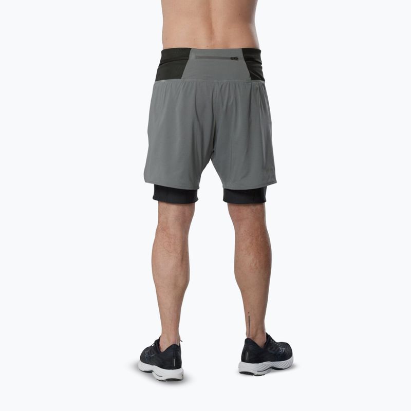 Pantaloni scurți de alergare pentru bărbați Mizuno Trail Multipocket 2in1 lava smoke 2