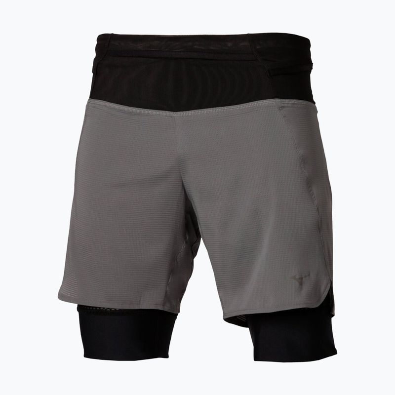 Pantaloni scurți de alergare pentru bărbați Mizuno Trail Multipocket 2in1 lava smoke 3