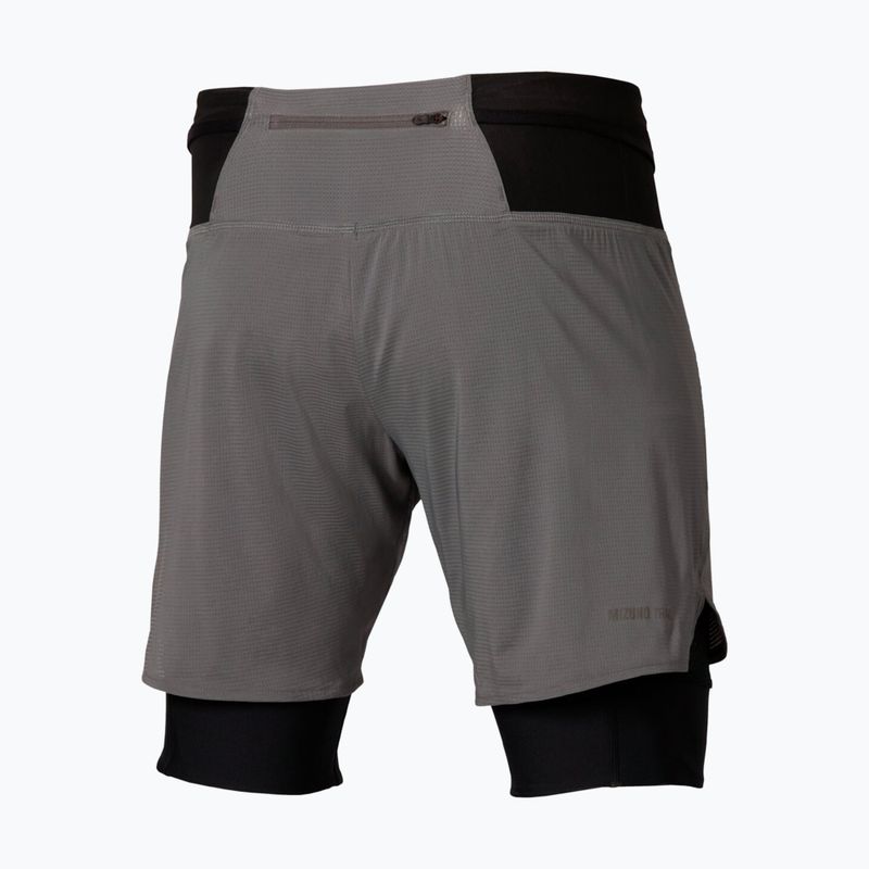 Pantaloni scurți de alergare pentru bărbați Mizuno Trail Multipocket 2in1 lava smoke 4