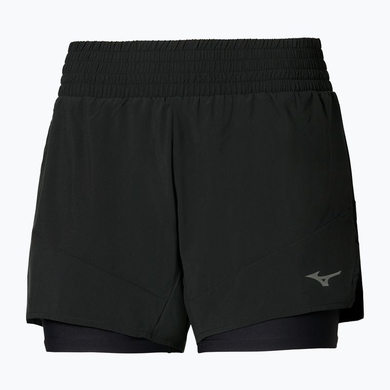 Pantaloni scurți de alergare pentru femei Mizuno Active 2in1 4.5 black