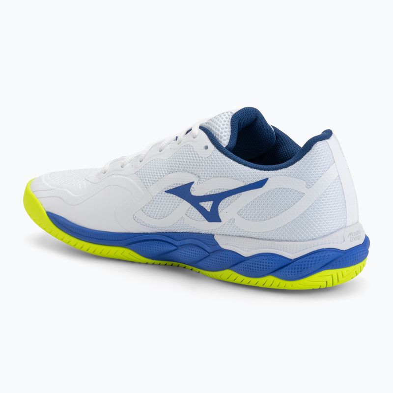 Încălțăminte de tenis pentru bărbați Mizuno Wave Enforce Court AC white/dazzling blue/lightning 3