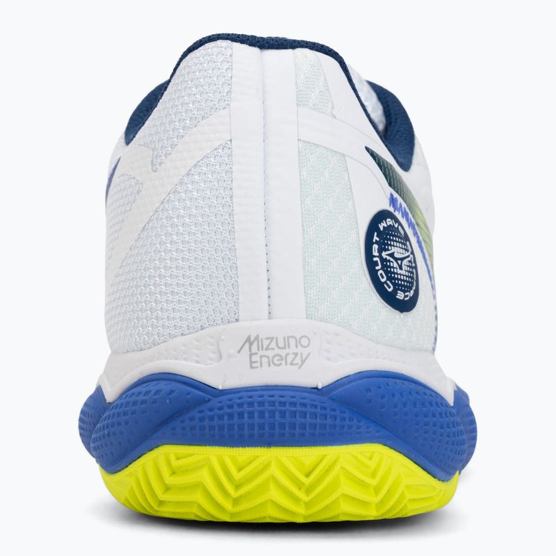 Încălțăminte de tenis pentru bărbați Mizuno Wave Enforce Court CC white/dazzling blue/lightning 6